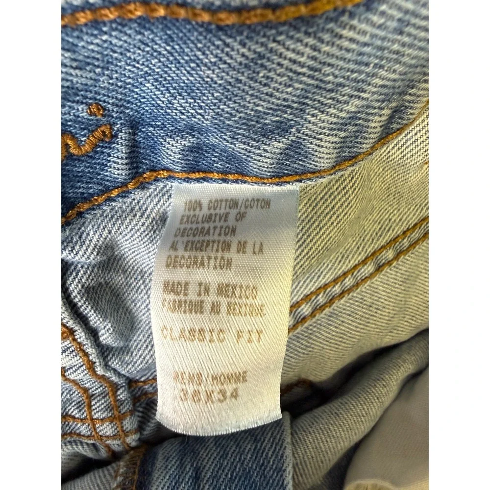 Eddie‎ Bauer Mens Jeans 36x33 Light Wash Classic Fit 100% Cotton Denim